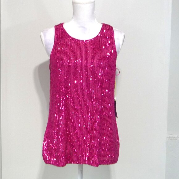 CeCe SEQUIN TANK TOP SIZE MEDIUM - Picture 1 of 9